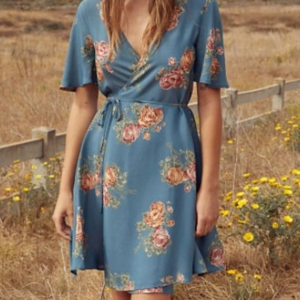 Christy Dawn - Anya Wrap Dress size XS in Ocean Ro